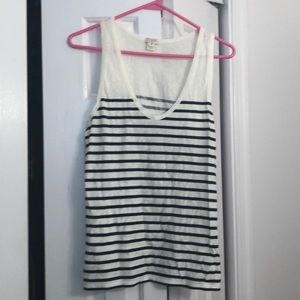 JCrew navy striped tank